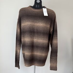 Jack & Jones Men's Brown and Tan Crewneck Sweater